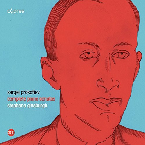 CD cover with red-toned illustration of a man's face on blue background.