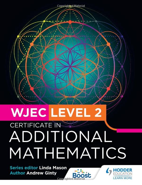 Textbook cover for WJEC Level 2 Certificate in Additional Mathematics.
