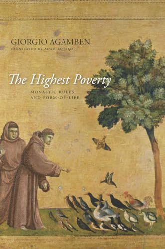 Book cover depicting monks and birds against a gold, painted background.