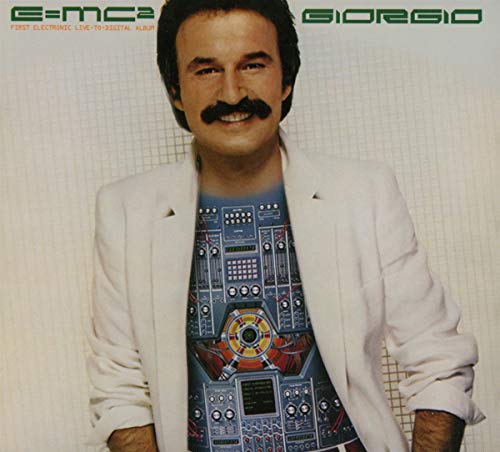 Giorgio Moroder album cover, featuring a man in a white jacket.