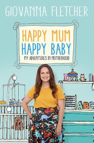 Giovanna Fletcher stands in front of a nursery-themed illustration on this book cover.