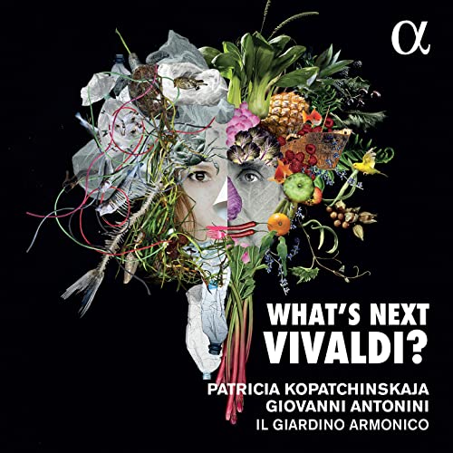 CD cover: split portrait with plants, waste, and text “What’s Next Vivaldi?”.
