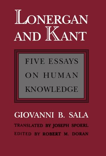 Book cover: “Lonergan and Kant” by Giovanni B. Sala, red background.