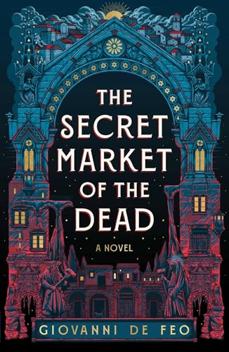Book cover featuring a dark, gothic archway over a red-toned, ornate stone city.