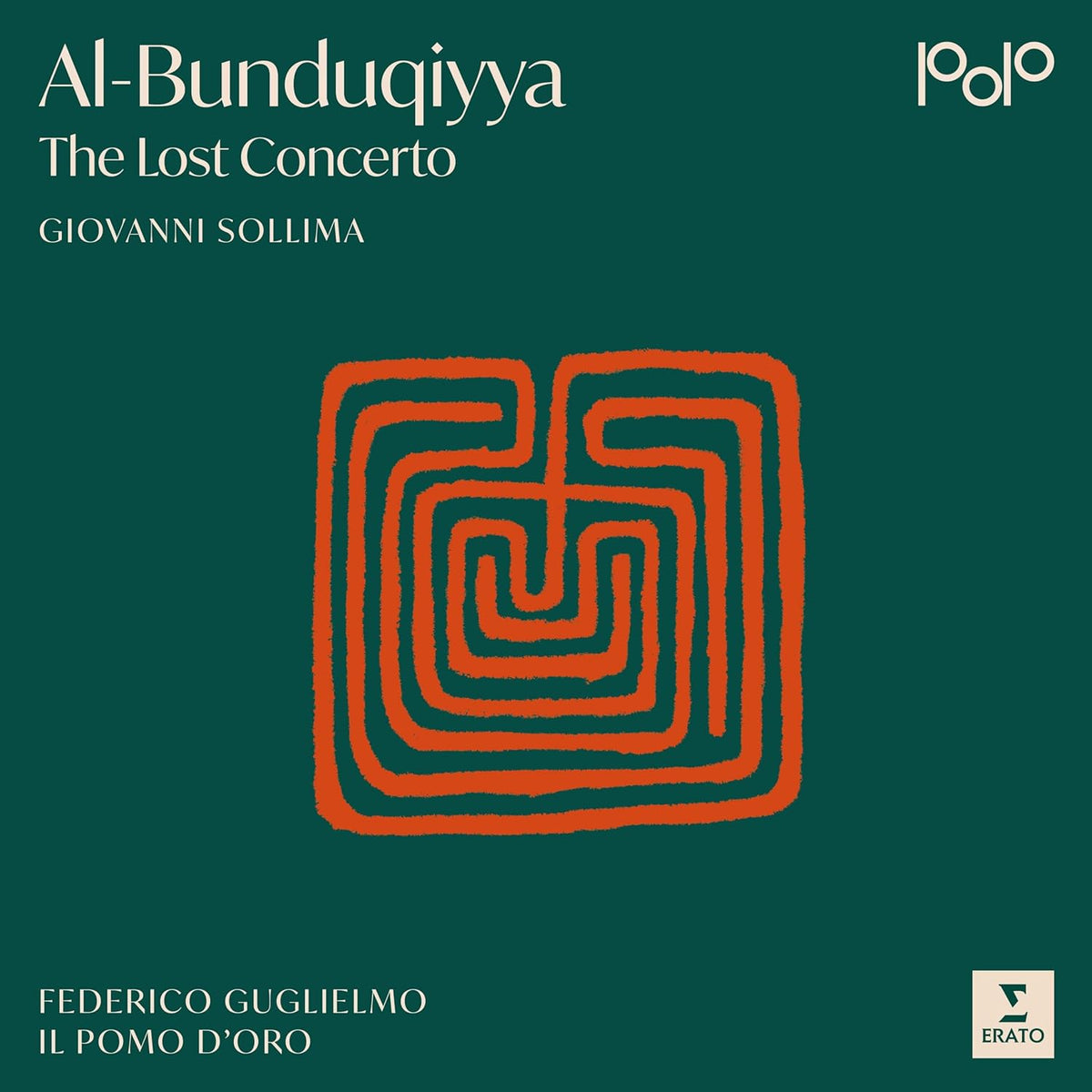 CD cover: dark teal background with a central orange geometric design.