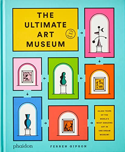 Book cover with colorful framed artwork and text: "The Ultimate Art Museum".