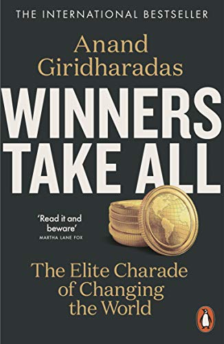 Book cover for Winners Take All with a stack of gold coins featuring maps.
