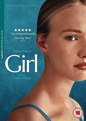 DVD cover for the film "Girl," featuring a close-up of a young woman.