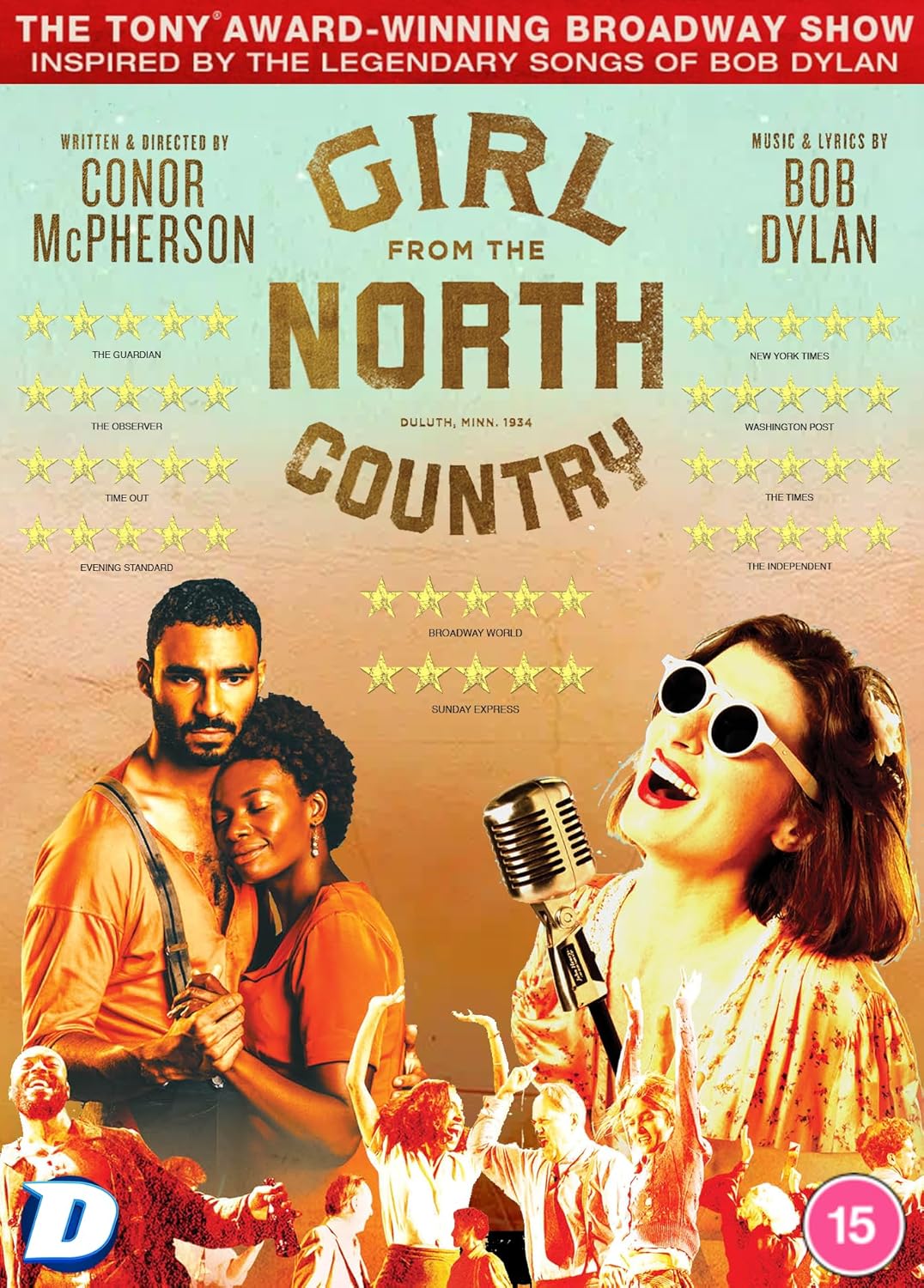 DVD cover for "Girl From The North Country" featuring cast members.