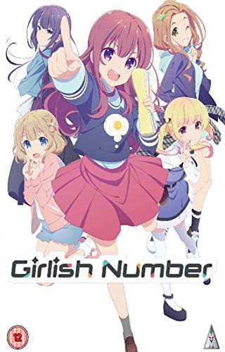 Anime-style cover for “Girlish Number” DVD featuring four young women.