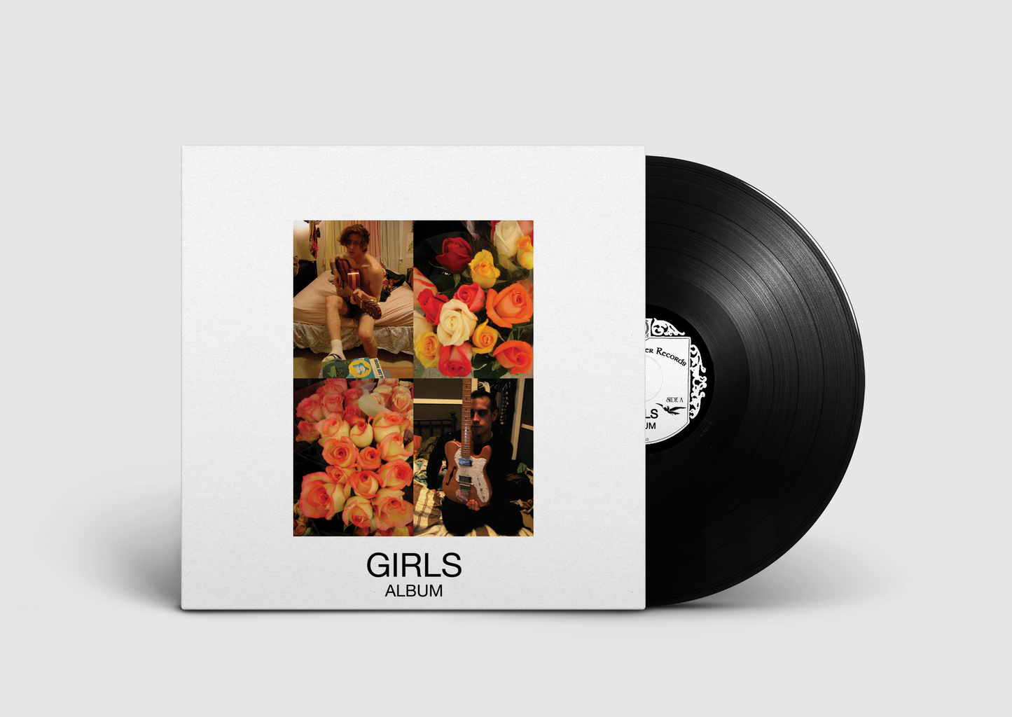 Vinyl record for the album "Girls" with collage cover art.