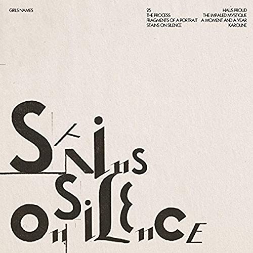 Vinyl record cover for "Stains on Silence" by Girls Names, with bold text.