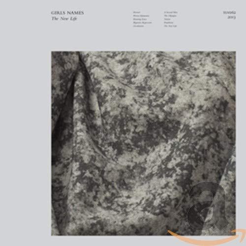 CD album cover for Girls Names’ “The New Life” with abstract art.