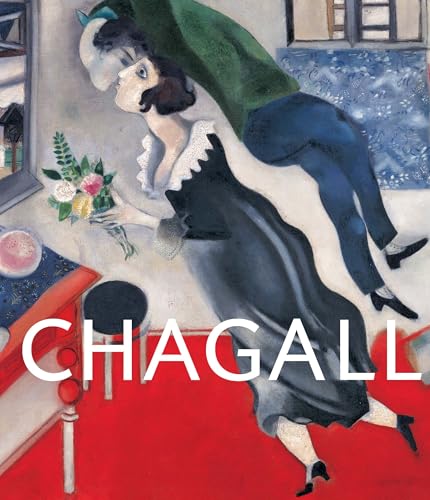 A painting by Chagall showing a couple floating above a red floor.