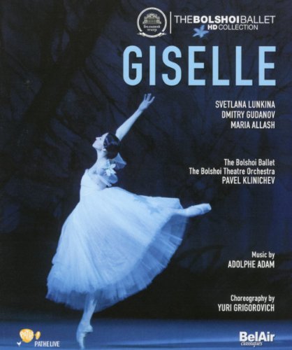 Blu-ray cover for "Giselle" featuring a ballerina in a white tutu.