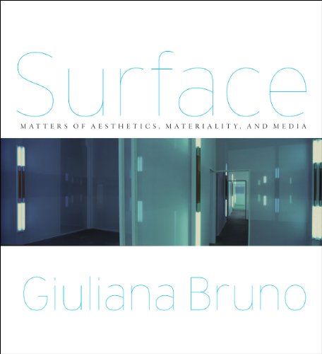 Book cover: "Surface" by Giuliana Bruno, featuring interior architectural views.
