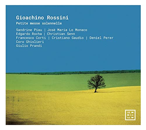 CD cover for Rossini’s Petite Messe Solennelle with a lone tree landscape.