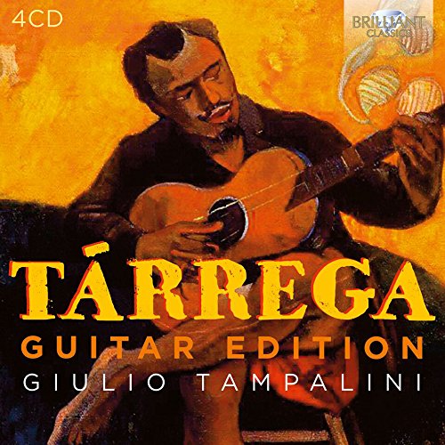 CD cover featuring a portrait of guitarist Francisco Tárrega.
