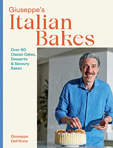 Cookbook cover featuring chef Giuseppe Dell’Anno and a decorated cake.