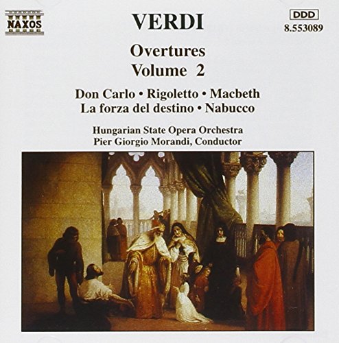CD cover for Giuseppe Verdi’s “Verdiovertures Vol 2” with castle image.