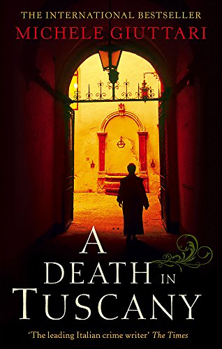 Book cover showing a silhouetted figure walking through a stone archway in Tuscany.