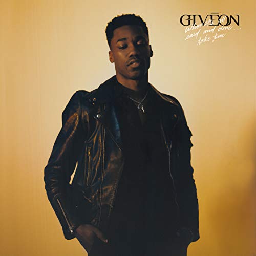 Giveon album cover: portrait of a man in a leather jacket.
