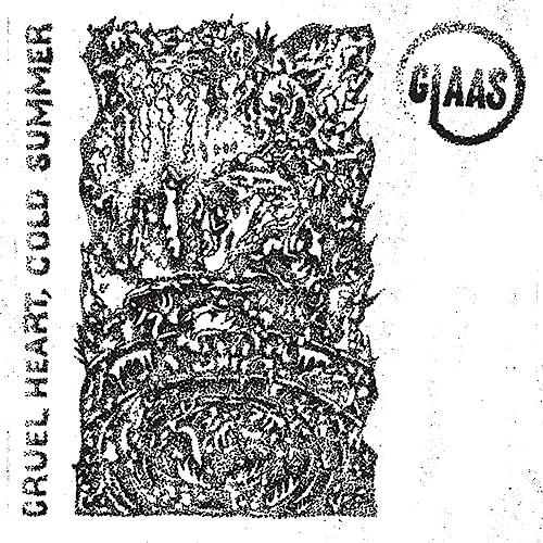 Black and white textured album cover with abstract, swirling design and text.