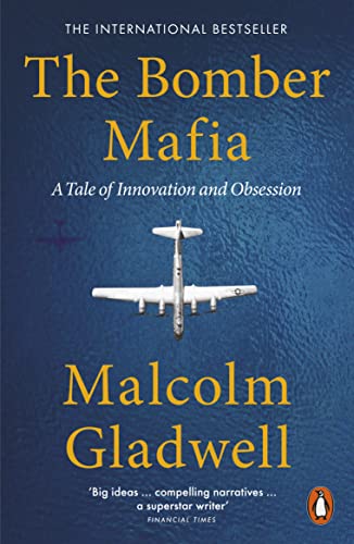 Book cover: "The Bomber Mafia" by Malcolm Gladwell, featuring an airplane.