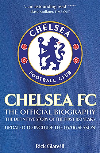 Book cover featuring the Chelsea Football Club crest over a blue fabric background.