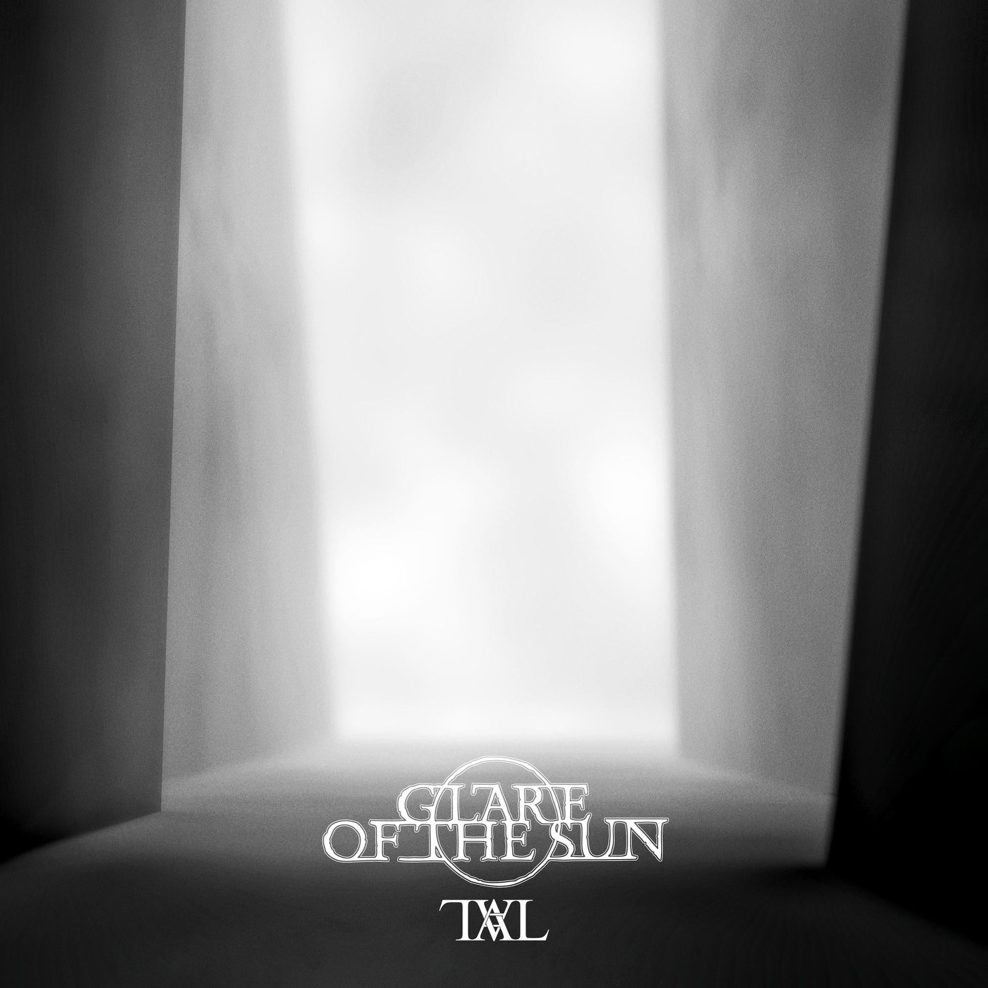 Bright light shining through a doorway, album cover with text "Glare Of The Sun".