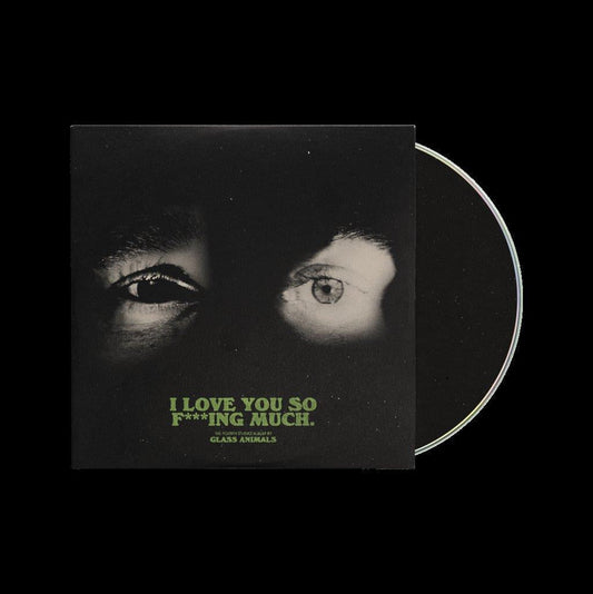 Glass Animals CD cover with a close-up of an eye and silver disc edge.