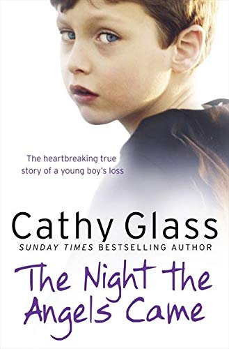 Book cover featuring a young boy with sad eyes, titled "The Night the Angels Came".