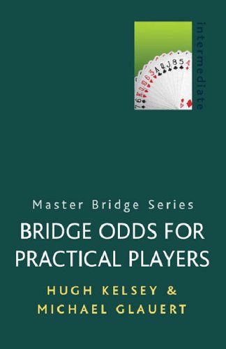 Book cover: "Bridge Odds for Practical Players" with playing cards.