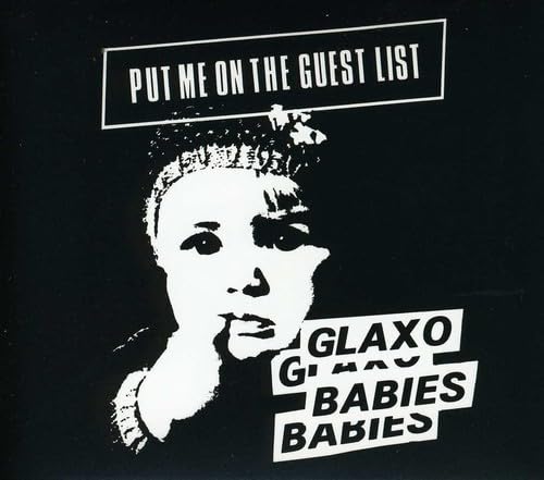 Black and white CD cover with a baby’s face and text.