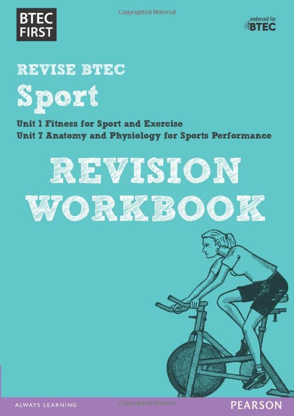 BTEC First Sport revision workbook cover with a cyclist illustration.