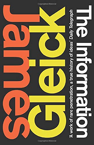 Book cover: "The Information" by James Gleick, bold text on black background.