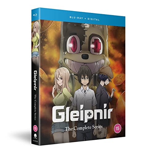 Blu-ray cover for anime series "Gleipnir" featuring characters and a mascot.