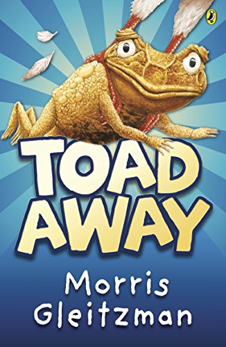 Book cover: anthropomorphic toad with red scarf, title "Toad Away".
