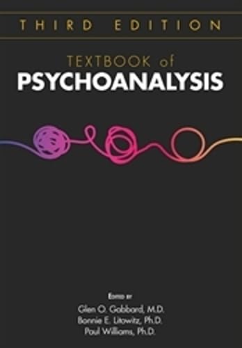 Book cover: "Textbook of Psychoanalysis," third edition, with abstract design.