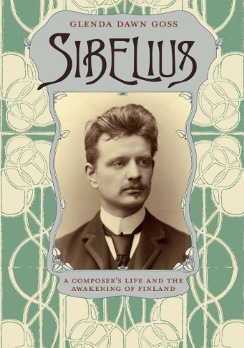 Book cover featuring a portrait of composer Jean Sibelius in sepia tones.