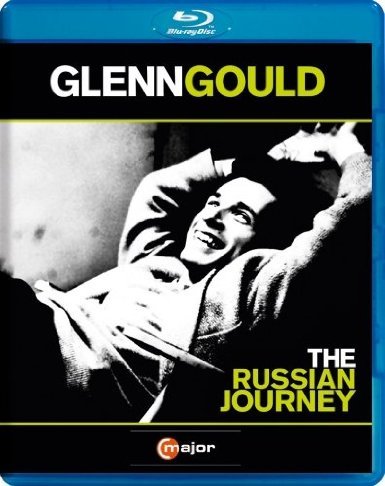 Blue "Glenn Gould: The Russian Journey" Blu-ray case with black cover and black-and-white image.