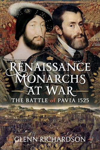 Book cover showing two Renaissance monarchs above a detailed painting of a battlefield.