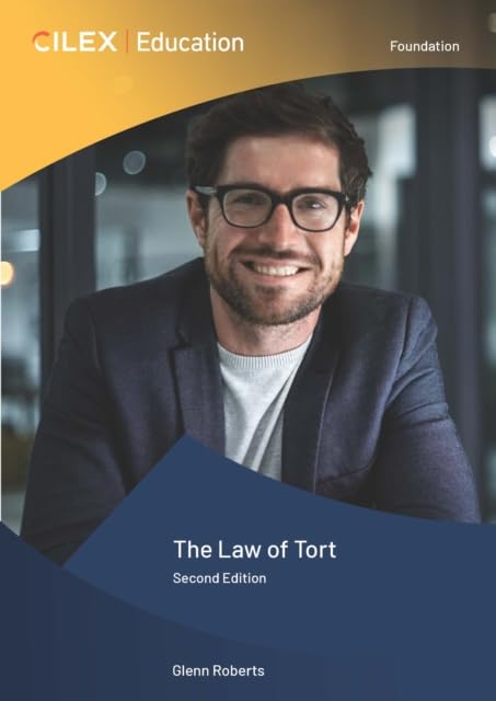 Book cover: "The Law of Tort" with a portrait of a smiling man.