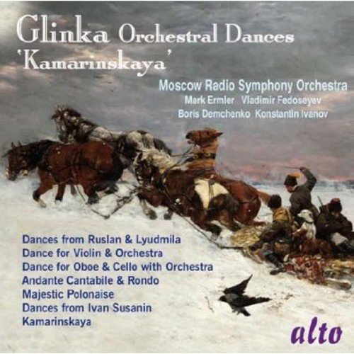 CD cover: horses pulling a sleigh in a snowy landscape.