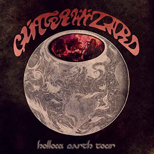 CD cover for Glitter Wizard’s “Hollow Earth Tour” featuring a marbled globe.