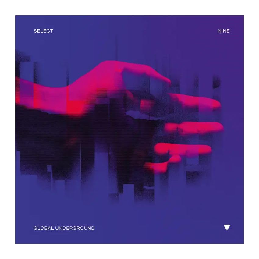 Vinyl record cover with distorted, colorful image of a hand and cityscape.