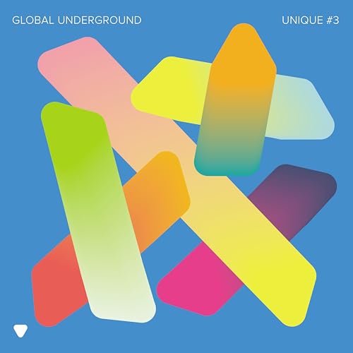 Abstract cover art with colorful gradient shapes on a blue background.