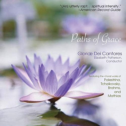 CD cover: purple water lilies and album title "Paths of Grace".