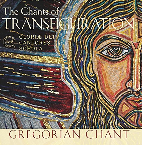 CD cover featuring a mosaic of Jesus with text The Chants of Transfiguration.