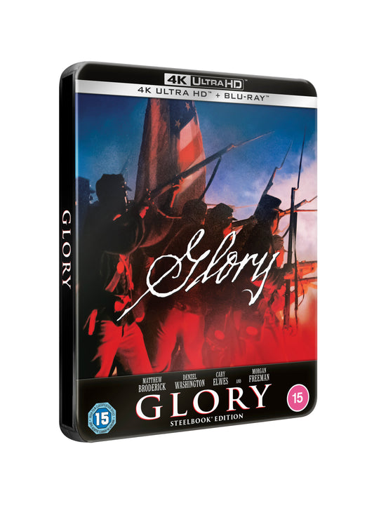 Steelbook Blu-ray case for the film *Glory*, depicting soldiers with a flag.